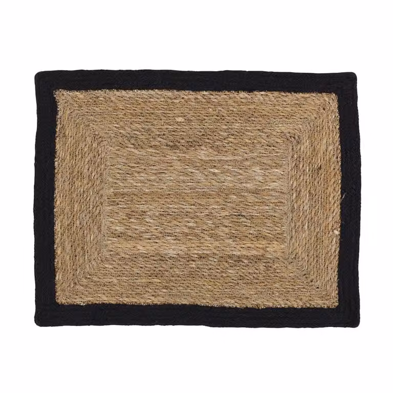 Dixie Emil placemat naturel-zwart