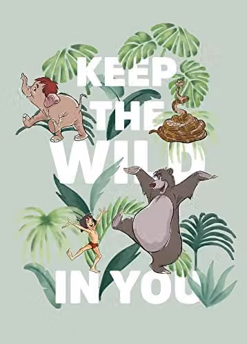 Komar Disney Jungle Book Keep the Wild Poster, Multicolour, 50 x 70 cm
