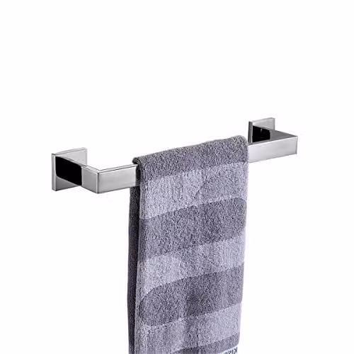 Flybath Handdoekstang korte enkellagige SUS 304 roestvrij staal spiegel gepolijst wandmontage, 40 cm