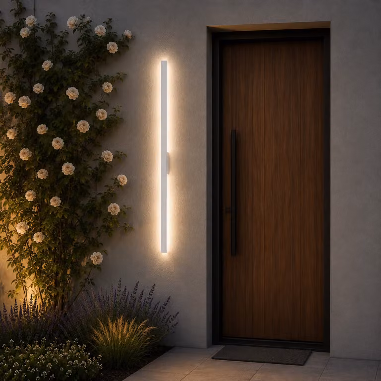 Lyora moderne LED-wandlamp wit aluminium voor tuin en huis