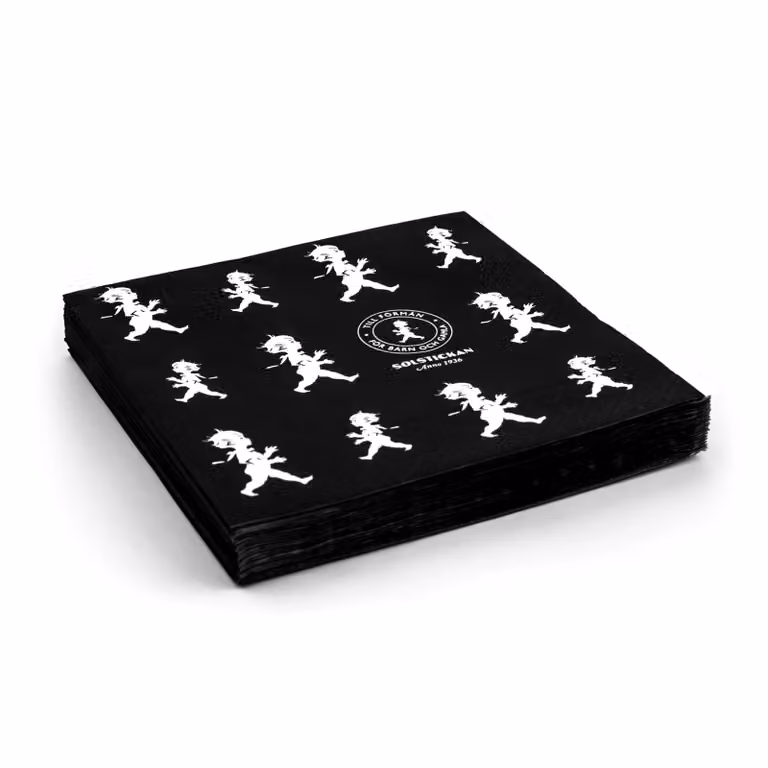 Solstickan Design servetten zwart, 20 stuks, 33 x 33 cm