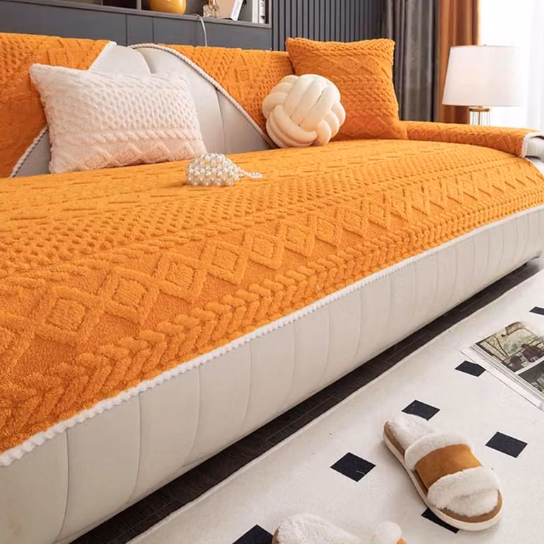 Oranje Bankhoes Meubelbeschermer met Antislip deeltjes 70 x 70 cm