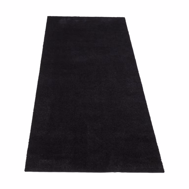 Tica Copenhagen Unicolor gangloper vloerkleed Black, 90 x 200 cm