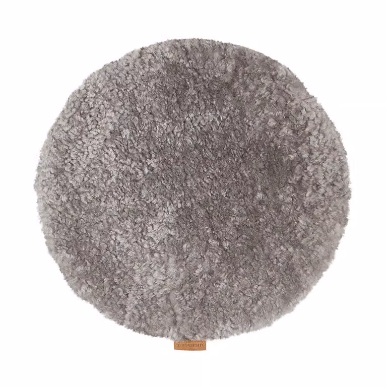 Shepherd of Sweden Jill gewatteerd stoelkussen Graniet (grijs), Ø36 cm