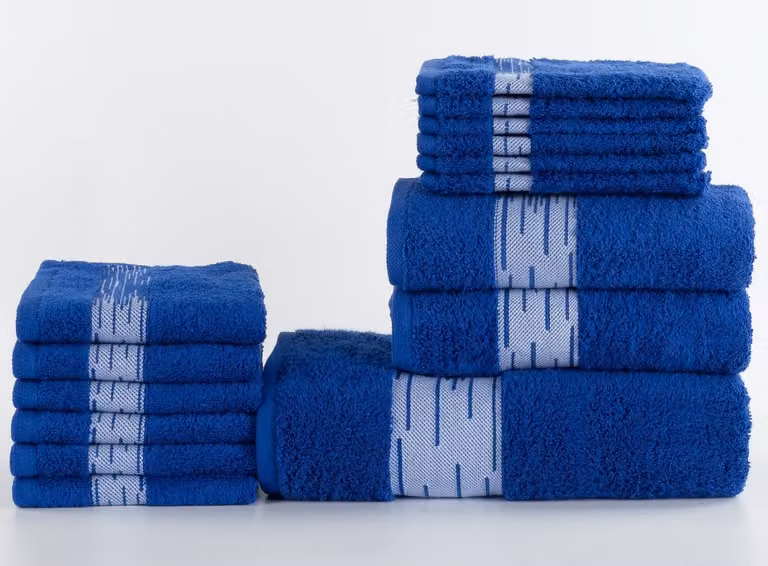 Homéé Essentials 15-delige baddoekenset - Royal Blauw - 100% Katoen - 550g/m²