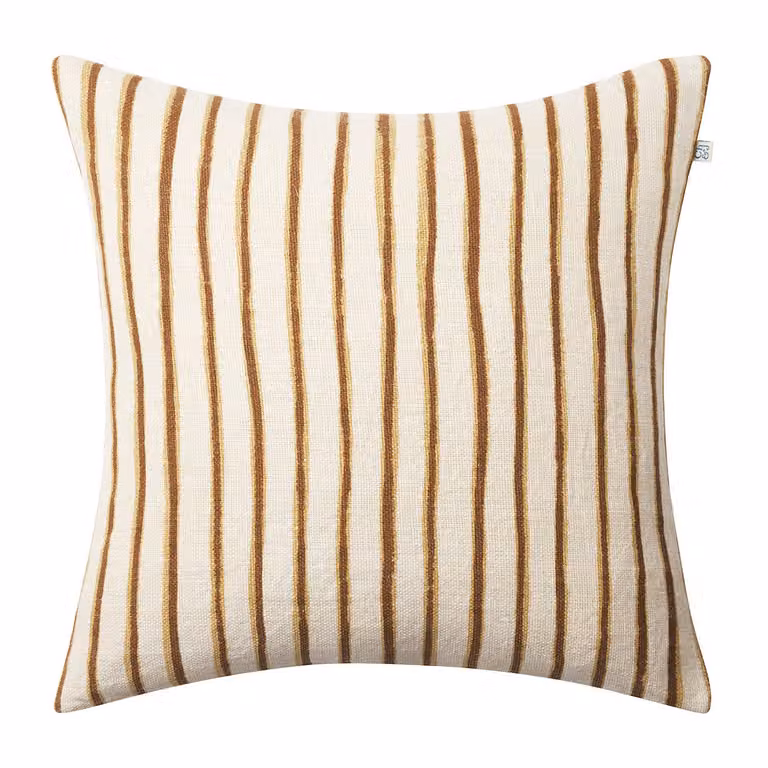 Chhatwal & Jonsson Jaipur Stripe kussenhoes Khaki-taupe 50 x 50 cm