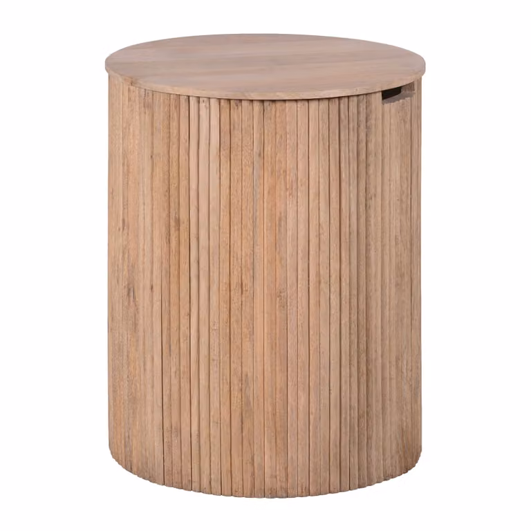 Lewis & Loft Bijzettafel Lonne - FSC® mangohout - Naturel - ⌀40 cm