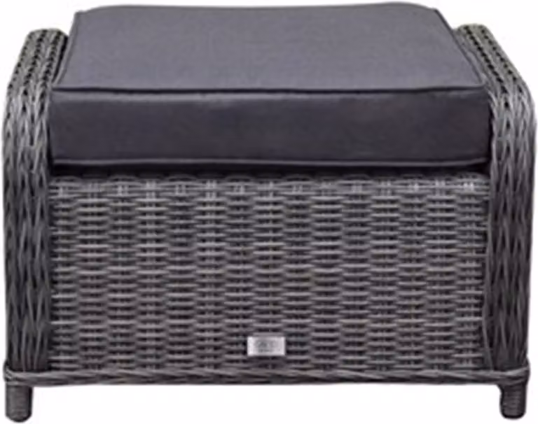 Toscane XL voetenbank antraciet B: 72 cm, D: 58 cm, H: 46 cm