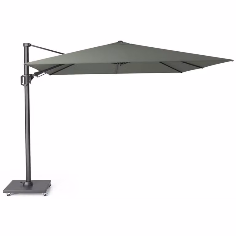 Challenger T² Platinum Sun & Shade Zweefparasol - Olijf - 300 x 300 cm - Dubbel Kantelbaar en 360° Draaibaar met 96% UV-bescherming