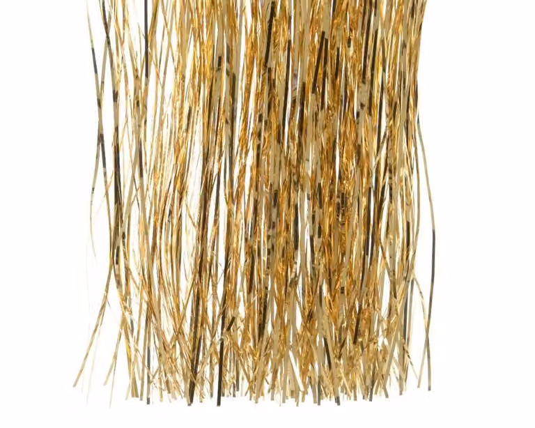 Decoris Vinyl lametta glans licht goud voor kerstdecoratie