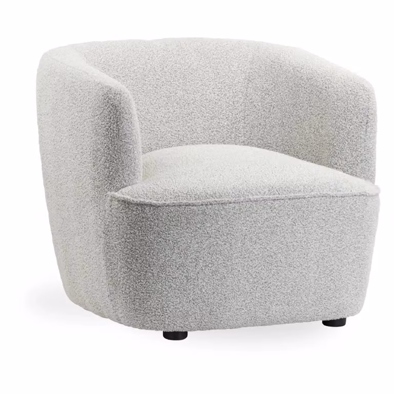 Nest of Nora Bouclé Loungestoel - Fauteuil - Naturel