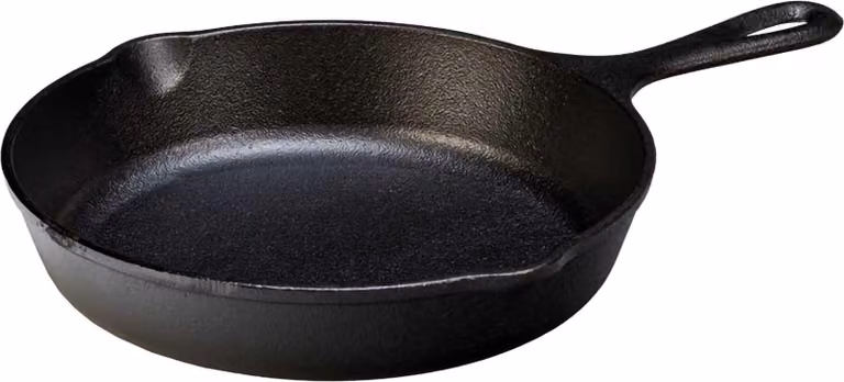 Lodge L6SK3 koekenpan van gietijzer en gegoten aluminium, diameter 23 cm, geschikt voor inductie