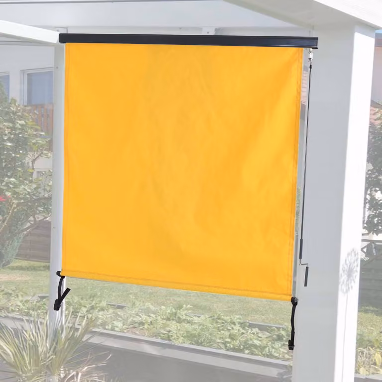 Mendler Verticale zonwering HWC-F42, verticale markies met UV-bescherming 50, geel, B: 180 cm, H: 250 cm