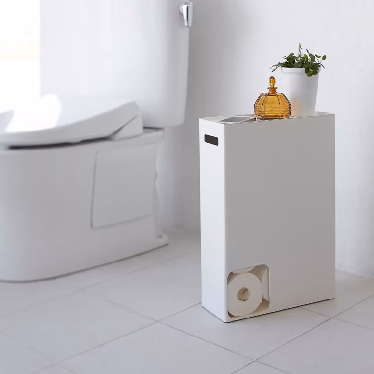 CaliCosy Plate toiletpapierhouder met reservehouder wit