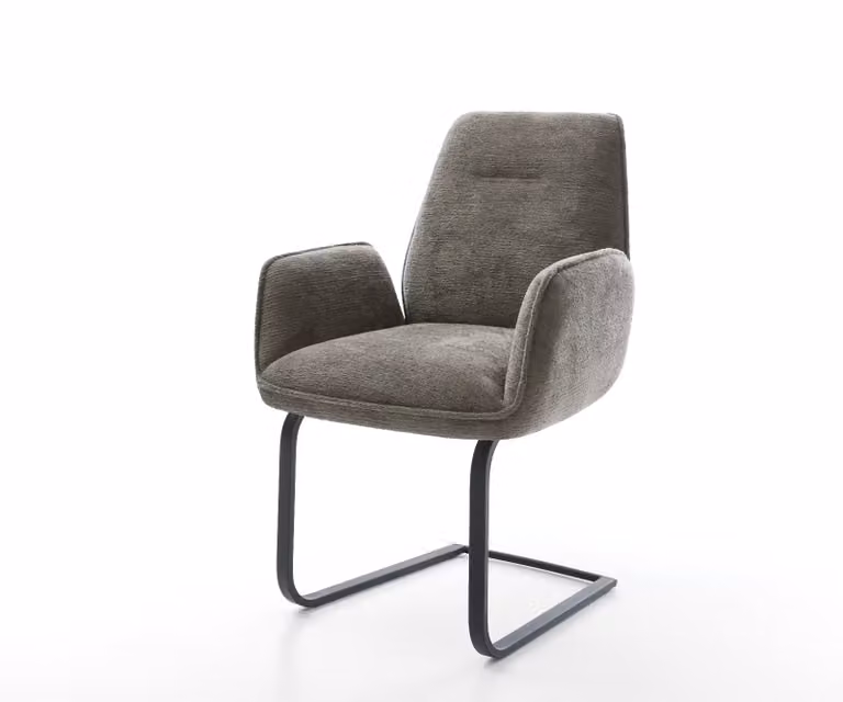 DELIFE Zoa-Flex Sledemodel Stoel met Bouclé Bekleding en Pocketveer Kern in Zwart