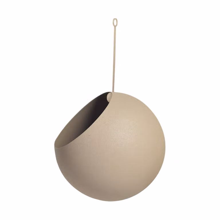 AYTM GLOBE hangende bloempot Taupe Ø17 cm, H: 28 cm