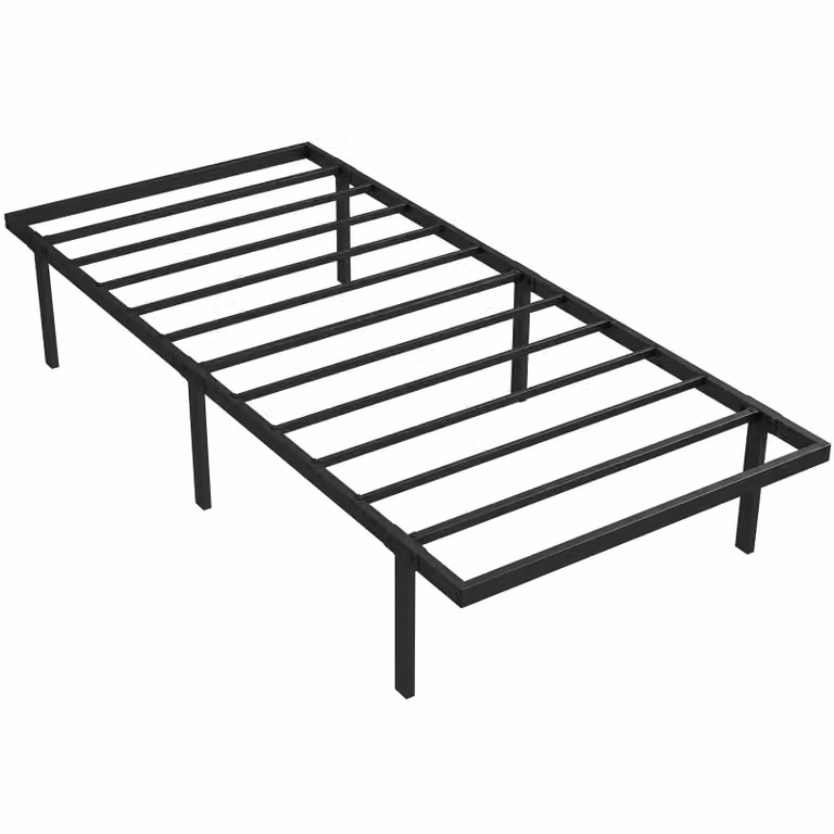 HOMCOM Bedframe met Opbergruimte, Metalen Frame, B/D/H: 90 x 200 cm