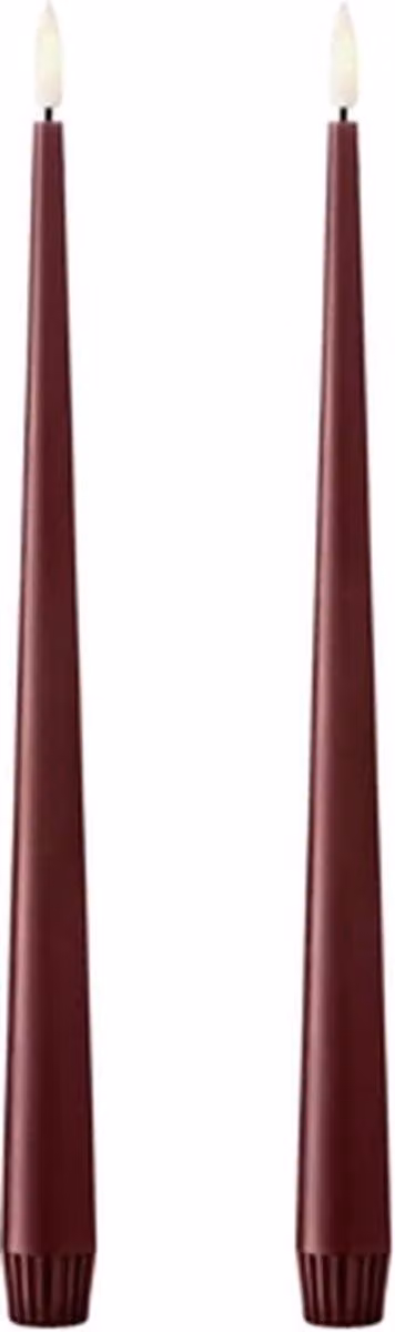 Ester & Erik Taperkaars Deep Wine LED set van 2 - 30 cm