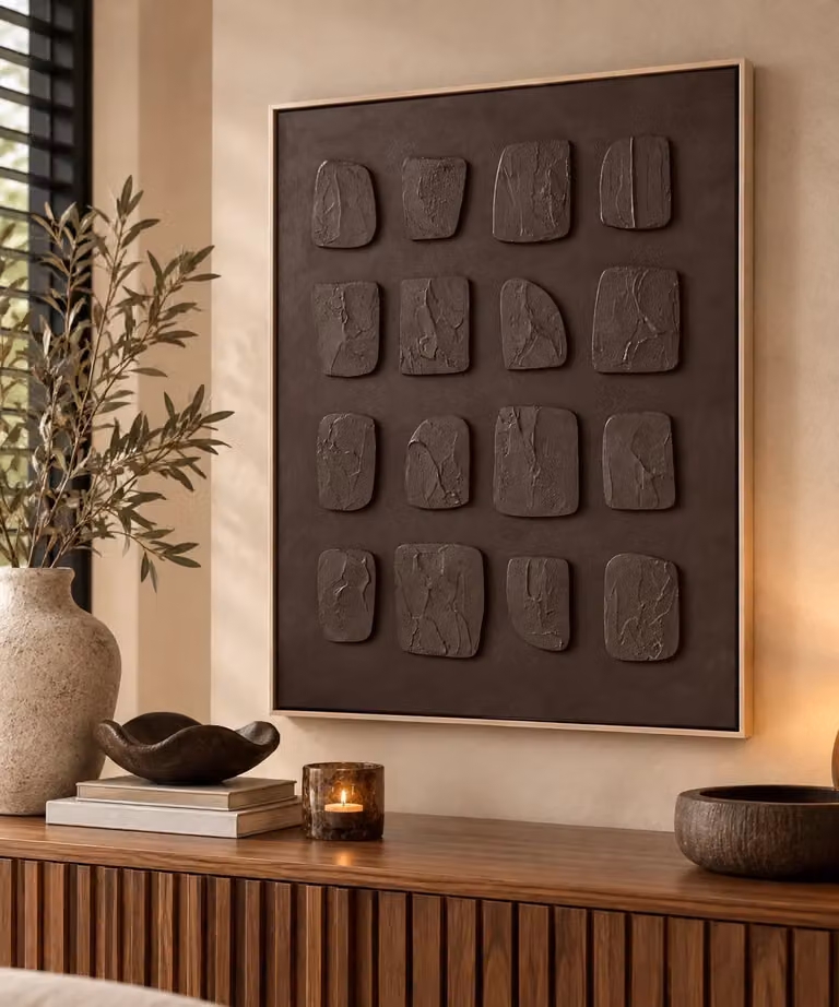 Schilderij Monox 3D Bruin 70 x 90 cm - HomeBound by KY