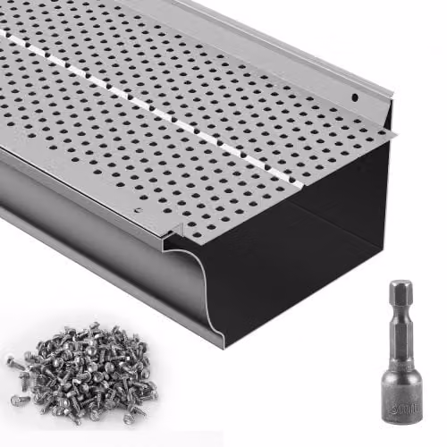 Vevor Raptor dakgootbeschermers, 26 stuks, aluminium, zilver, Breedte: 15,2 cm