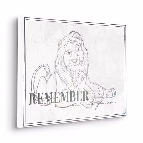 Komar Canvas Wanddecoratie Dieren Zwart Wit B: 40 cm, H: 40 cm, D: 0,5 cm