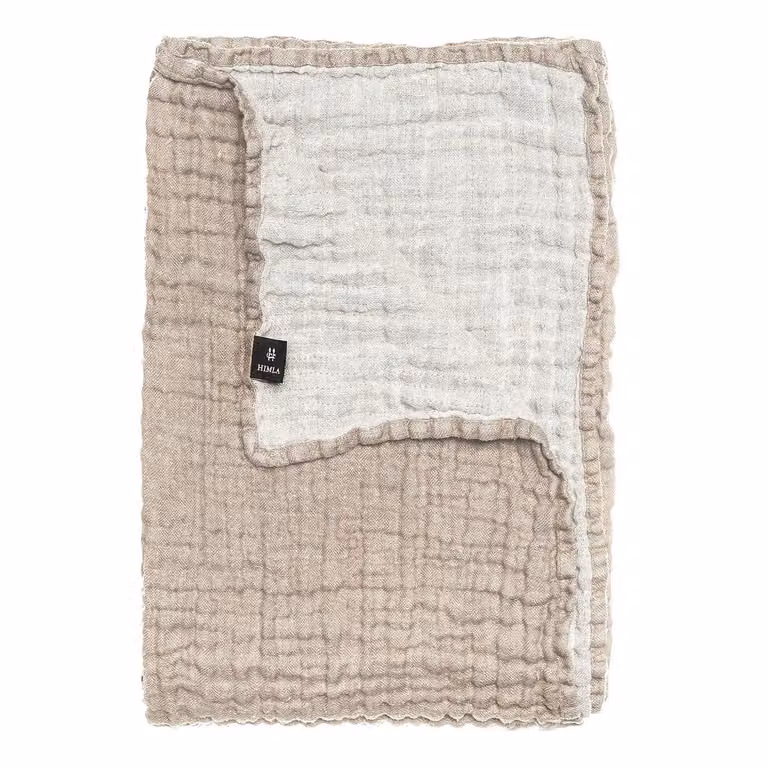 Himla Hannelin bedsprei beige-wit 260 x 260 cm