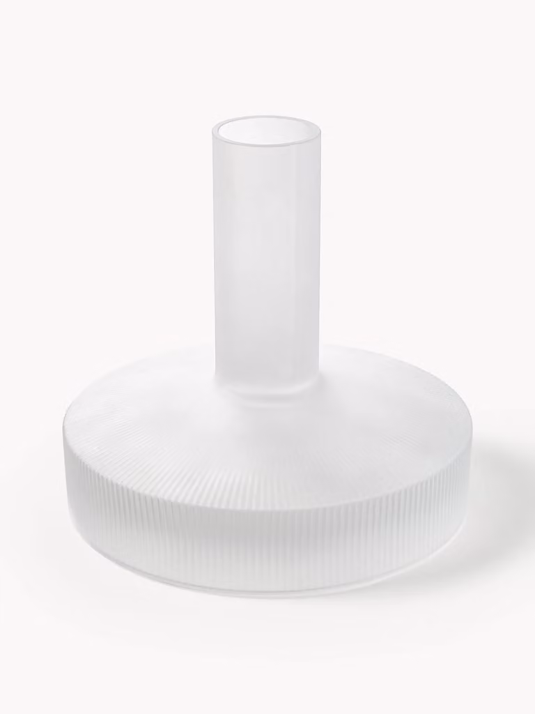 ferm LIVING Ripple mondgeblazen karaf met reliëfpatroon, 1,1 l