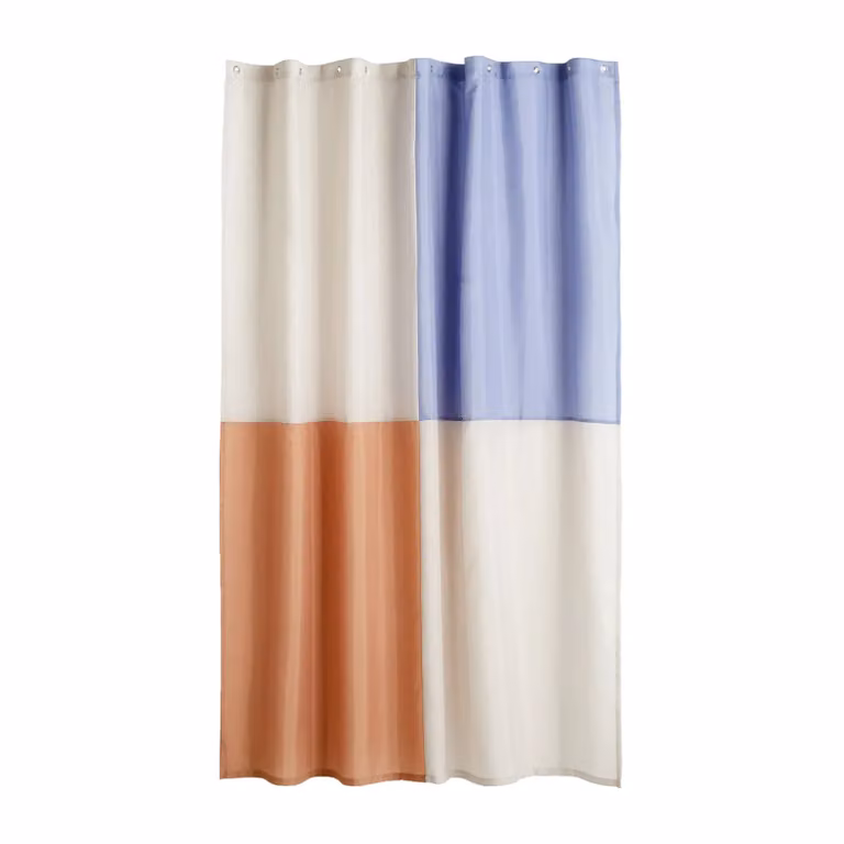 HAY Check douchegordijn Blue/White B: 180 cm, H: 200 cm