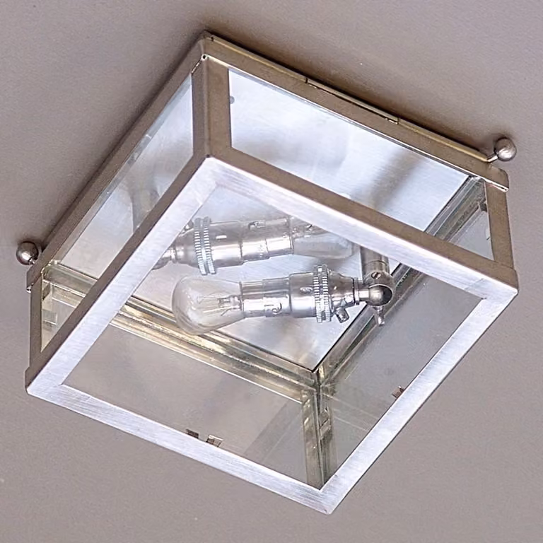 Authentage Vitrine 2L Buiten plafondlamp - Antiek Zilver