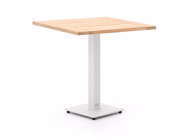 Forza Furniture Tuineettafel Forza Vierkant Teakhout Bruin B/D/H: 70 x 70 x 70 cm