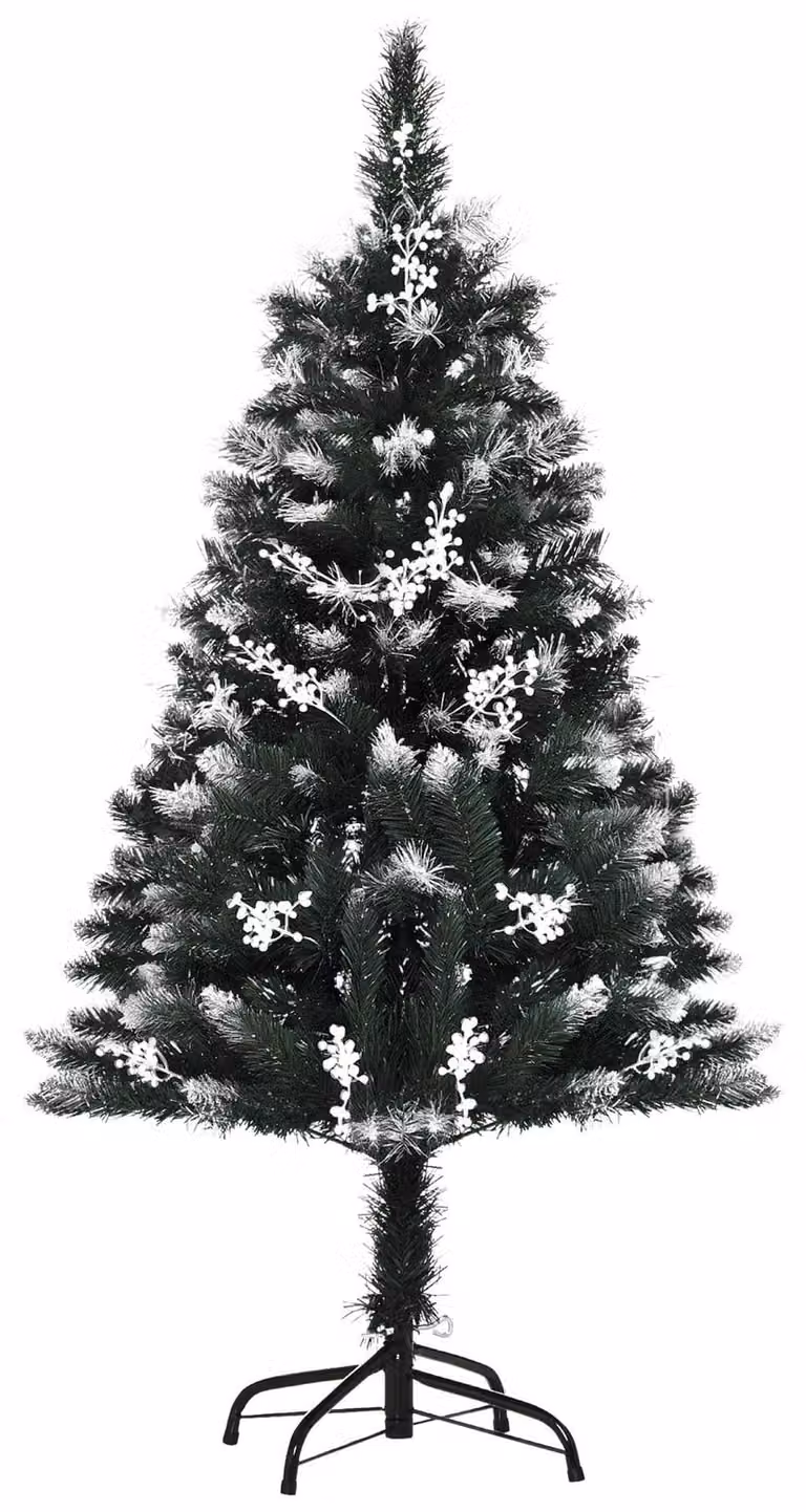 HOMCOM Kunstkerstboom met 222 takken en stalen steun, groen, 120 cm