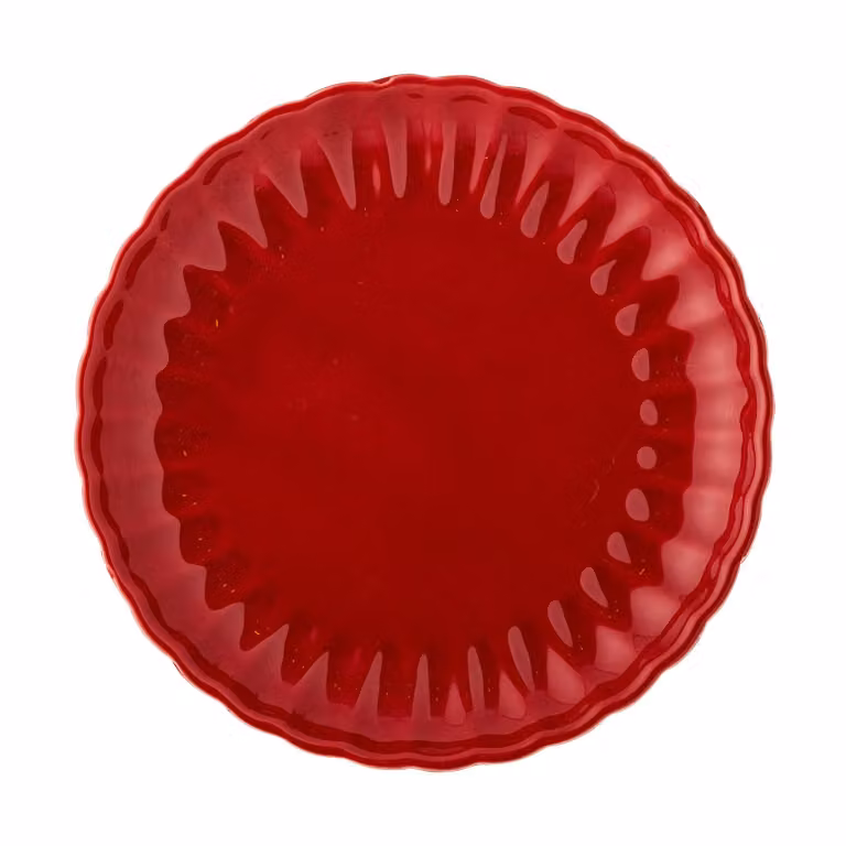 Bloomingville Latina set van 6 rode bijborden van keramiek, Ø 20 cm