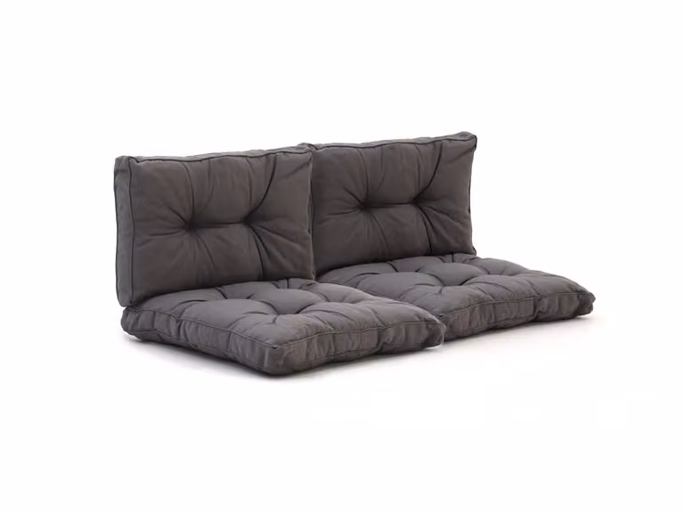 Dralon Madison Loungekussen voor de tuin in grijs-antraciet, 73 x 43 cm