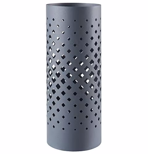 ACAZA Design Paraplubak in Metaal met Geometrisch Motief - Grijs - Hoogte: 49 cm