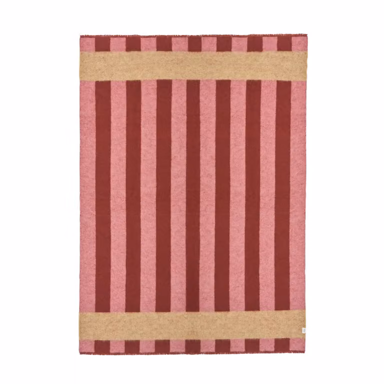 Scandi Living Aisles wollen plaid Rood 130 x 180 cm