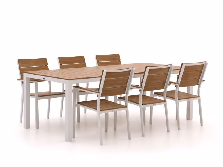 Bellagio Diningset voor 6 personen van Polywood - Stapelbare Tuinset