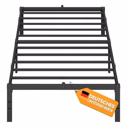 VASAGLE Eenpersoonsbedframe van metaal met opbergruimte, 90 x 200 cm