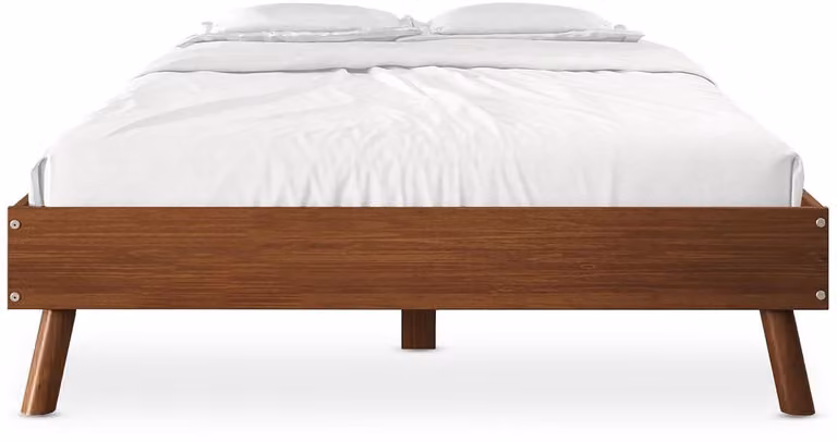 Futonbed KARRI van massief hout - kastanjebruin - B/D: 140 x 190 cm