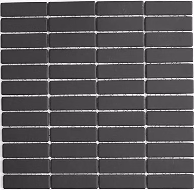 Keramische Mozaïektegels Mat Zwart - 0,9 m² per mat