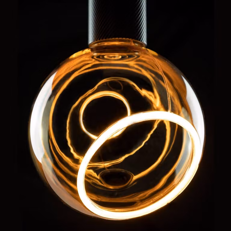 Segula Floating Design LED Lichtbron - Goud/Messing - E27 - 4,5W - 300lm - 2200K - Ø 15cm