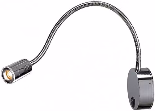 SLV Dio Flex Plate LED leeslamp chroom B: 49,8 cm, D: 9 cm, H: 9 cm