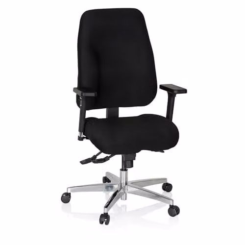 hjh OFFICE Zenit Comfort ergonomische bureaustoel zwart met verstelbare rugleuning en armleuningen
