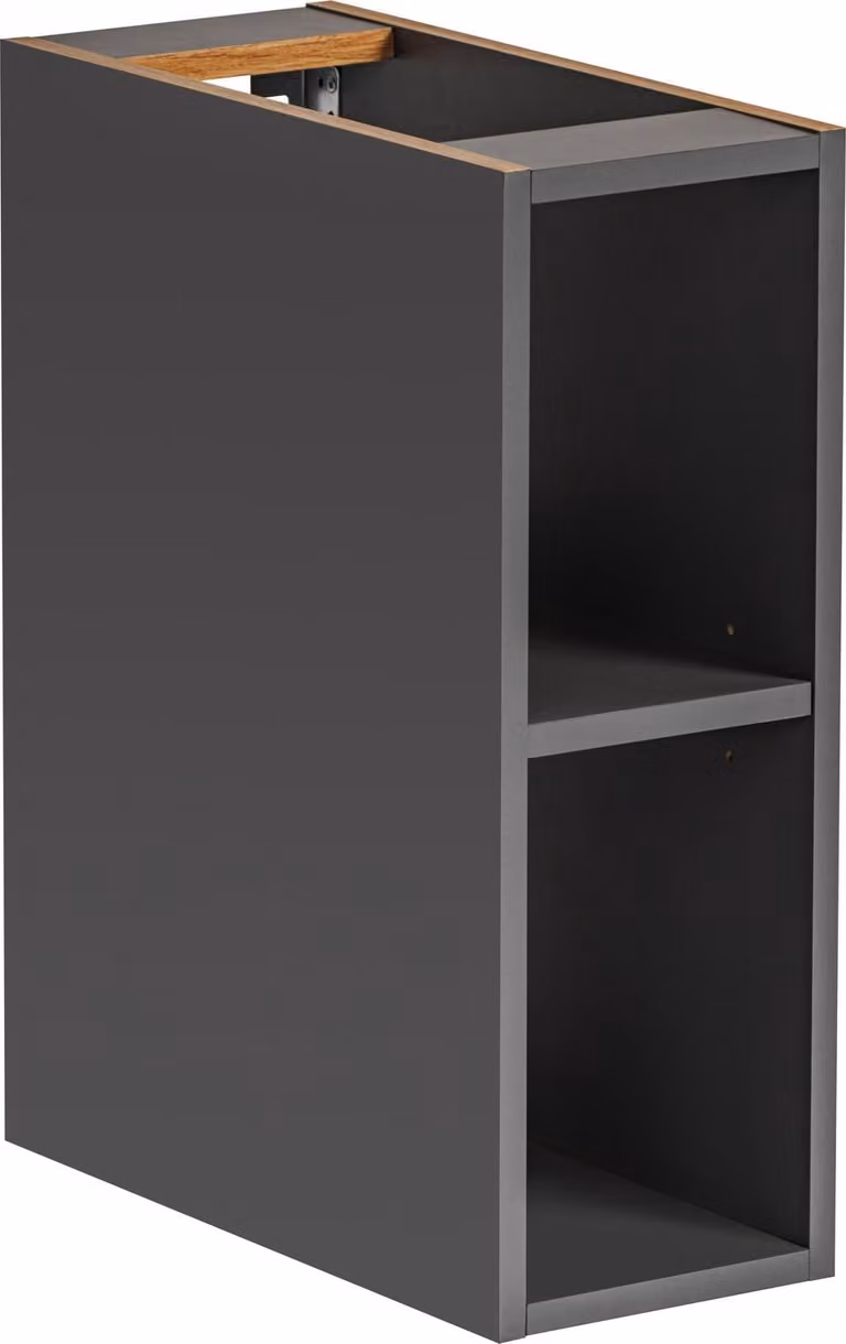 AC-Déco Badkamermeubel voor onder de wastafel, smalle plank, diamantgrijs, MDF, Breedte: 20 cm