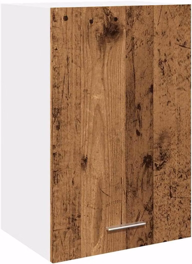 Rustieke houten wandkast met deur in oud houtkleur B/D/H: 40 x 31 x 60 cm