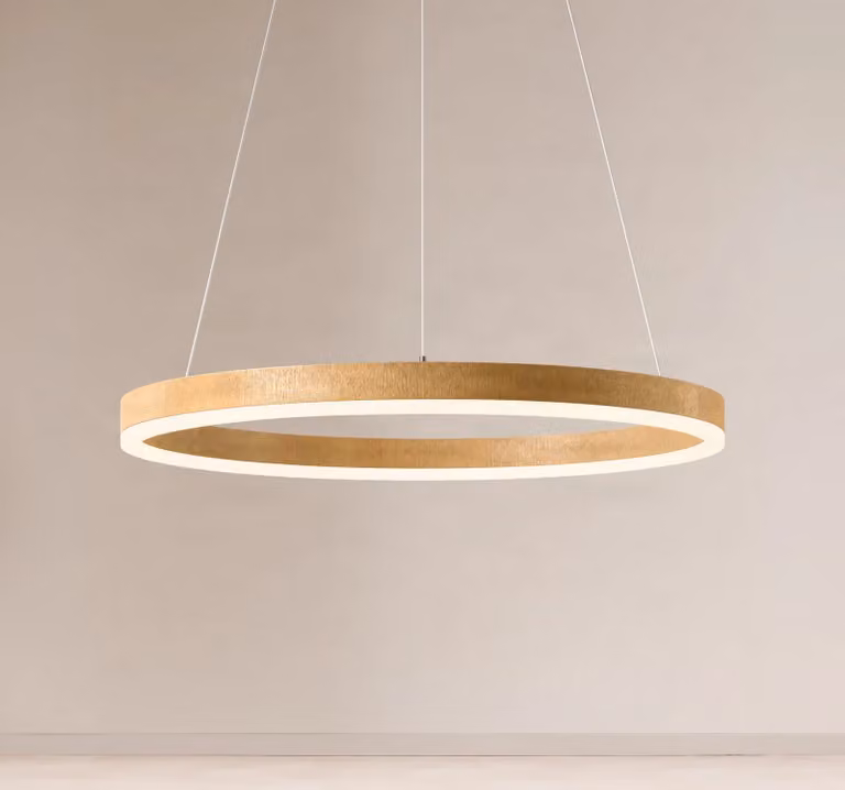 Lucande Thelma LED hanglamp - Natuurlijk eiken/grijs - Ø 70 cm