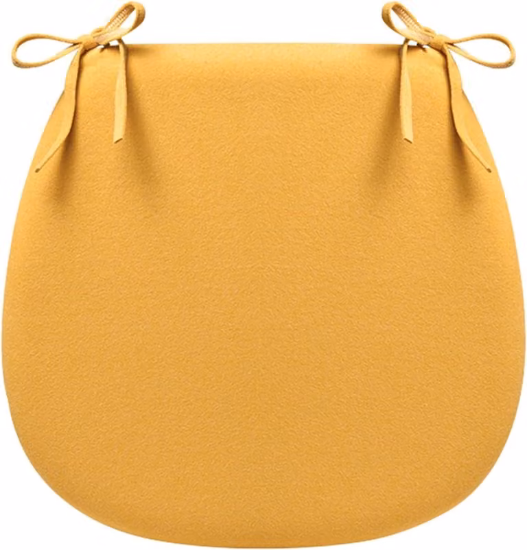 Comfortabel zitkussen met traagschuim vulling en strikbanden - Ginger - 40 x 40 cm