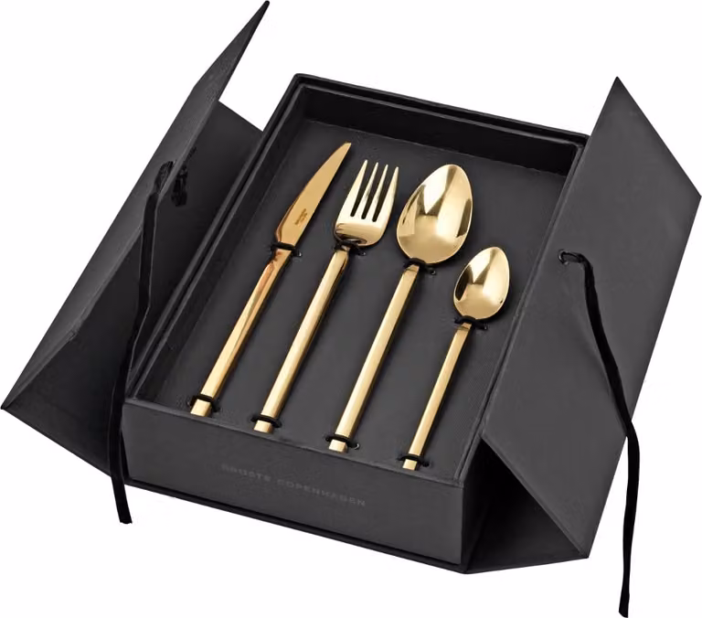 Broste Copenhagen TVIS bestekset, titanium, rosé goud, 16-delig