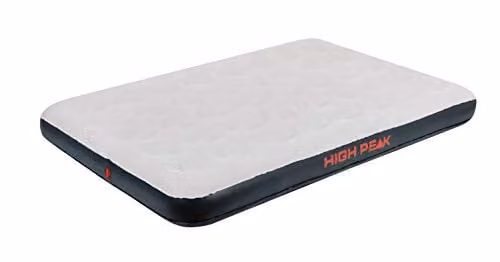 High Peak Uniseks dubbel luchtbed met antislipfunctie en ademend materiaal, lichtgrijs/donkergrijs, 200 x 140 cm