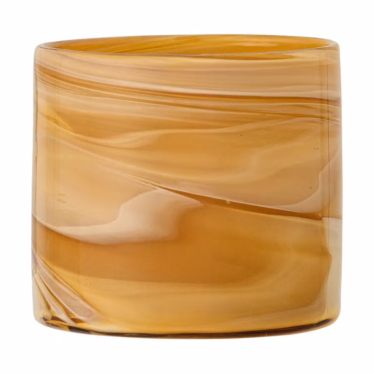 Bloomingville Sylas votive kaarsenhouder voor tealights - Oranje - Glas