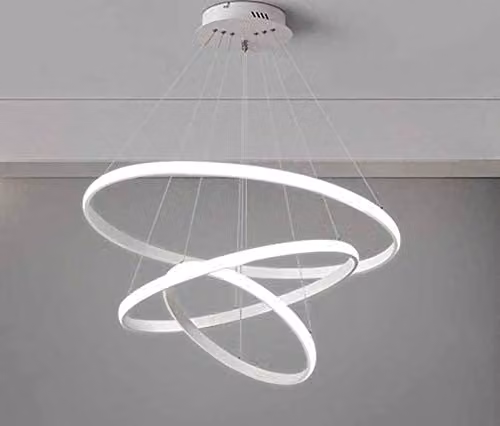 TonHan GmbH BH-246 LED-pendellampen met 3 ringen, dimbaar en in hoogte verstelbaar, B/D/H: 20 x 40 x 60 cm